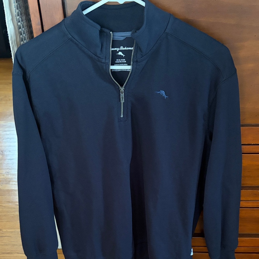 Tommy Bahama Navy Blue Quarter-Zip Pullover